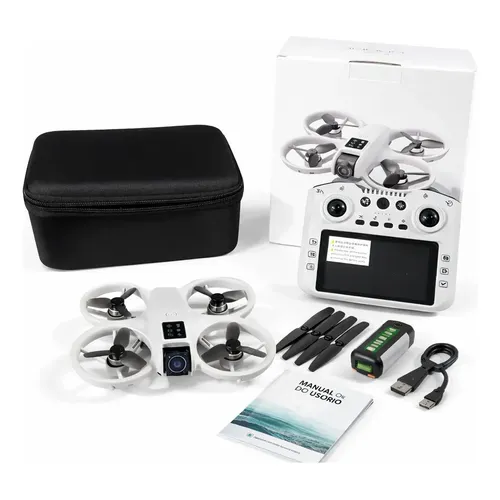 Drone SJRC F11 4K Pro com câmera 4K prateado-cinza 5GHz 1 bateria