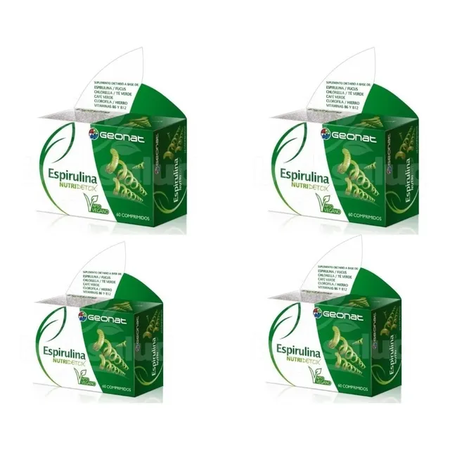Espirulina Nutricion Vitaminas Minerales Antioxidantes X4