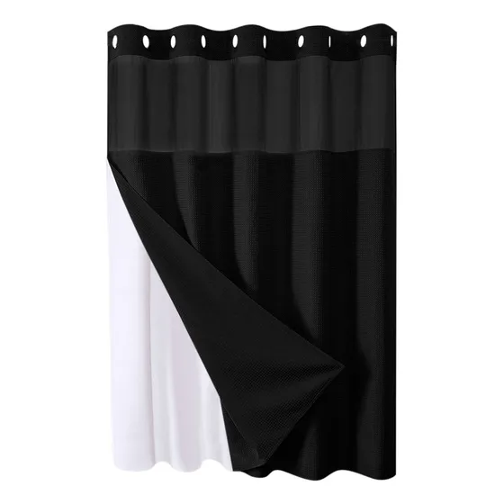 G Curtain Full Star, Liso, Doble Anillo Grande, Para Ducha, 