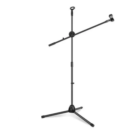 Atril Pedestal De Microfono Con Boom Soporte Ajustable Negro