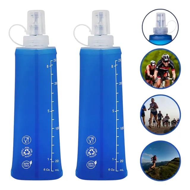 2x Garrafinha Água Mineral Soft Flask Corrida Ciclismo 250ml