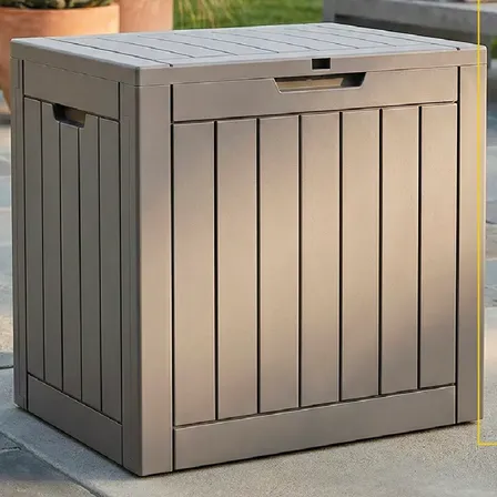 Mueble Depósito Exterior Jardín Plástico Polipropileno Galpon Armario Guardado Impermeable Gris