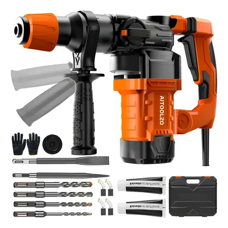 Martelete Rotativo Rompedor Aitoolzo 2200w + Kit Completo Laranja 110v