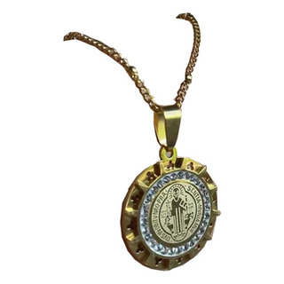 Collar San Benito Cruz Colgante Medalla Religiosa San Benito Collar San Benito Cruz Colgante Medalla Religiosa San Benito