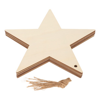 Adornos Pequeños De Madera Con Forma De Estrella, 8 Unidades Adornos Pequeños De Madera Con Forma De Estrella, 8 Unidades