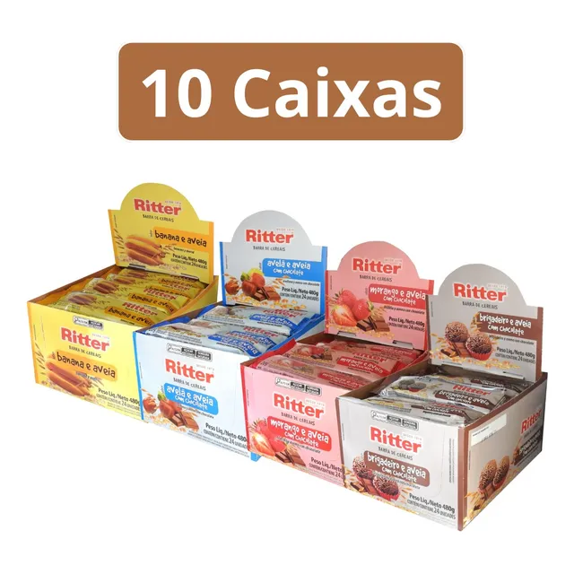 Kit 10 Caixas Barra De Cereais Ritter C/24 Unidades
