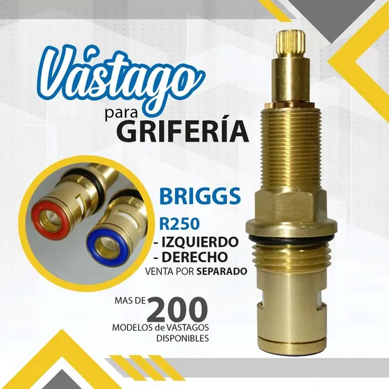 Vastago Briggs Ducha R250 Agua Fria 10015 Y Caliente 10016