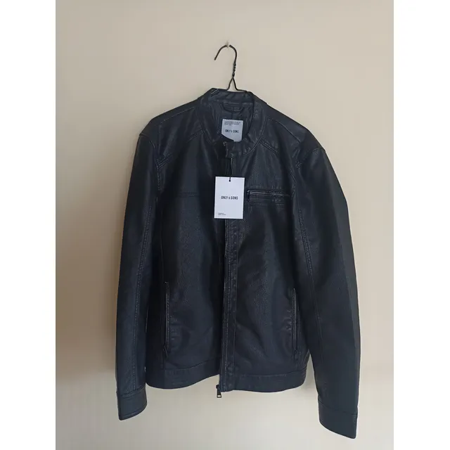 Jacket Elegante De Cuero Sintético Xl