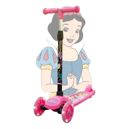 Patinete Infantil 3 Rodas Led 2 A 4 Anos Ate 30kg Patinete Infantil 3 Rodas Scooter Rosa Princesas Disney