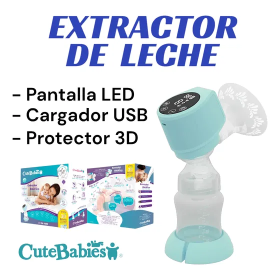 Extractor Eléctrico Cute Babies Turquesa 9 Niveles Bpa Free