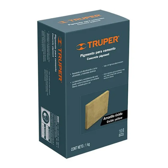 Pigmento Tierra Color Negro Para Cemento 1kg Truper Pice-10