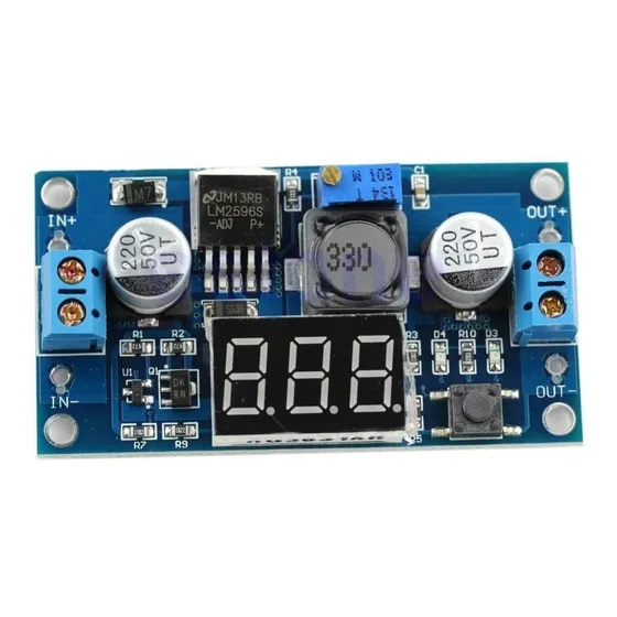 Modulo Convertidor Dc-dc Lm2596 Con Voltímetro.