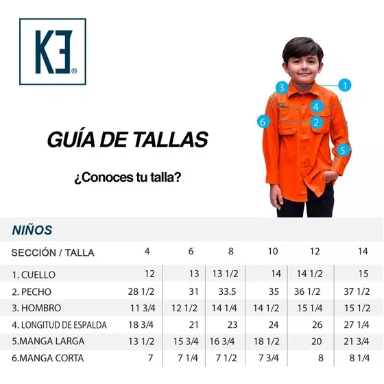 Camisa Ke Niño Manga Larga Ref. Jl01-28