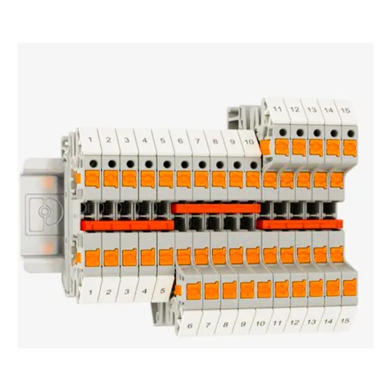 Borneras Tableros Electricos Riel Din. Conexion A Presion.