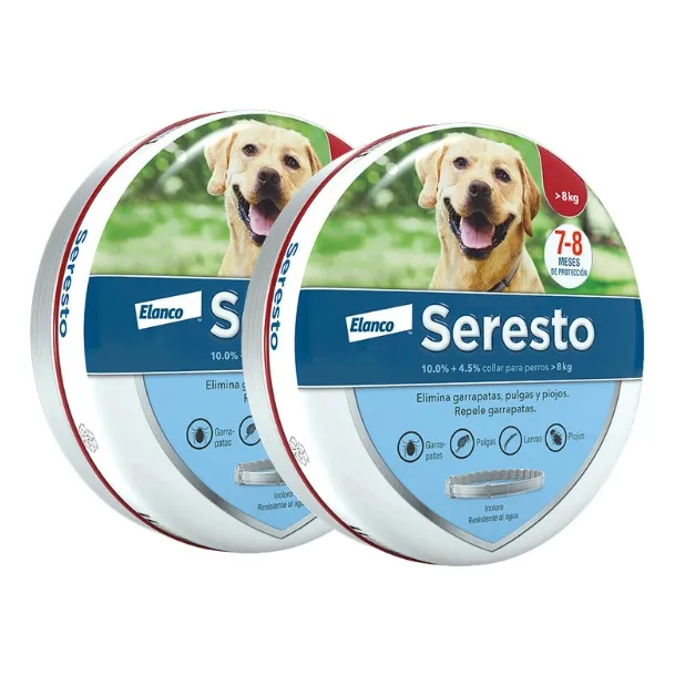 Seresto Perro Mayor A 8 Kg 2 Pack Envio Gratis Dhl