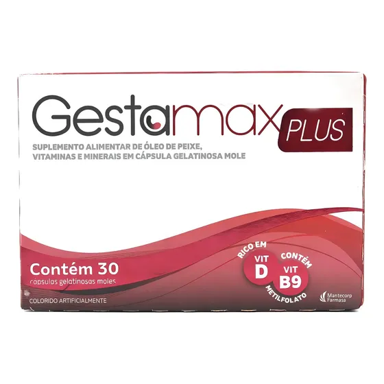 Gestamax Plus Com 30 Cápsulas Gel