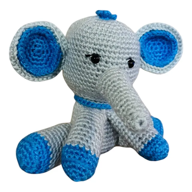 Elefante Amigurumi Crochét 17cm Muñeco De Apego
