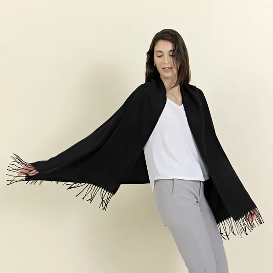 Bufandones Importados Premium Mummaaccesorios Negro Liso Xxl