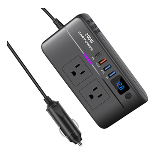 Inversor De Corriente Portátil Para Auto De 200w 12v A 110v Inversor De Corriente Portátil Para Auto De 200w 12v A 110v