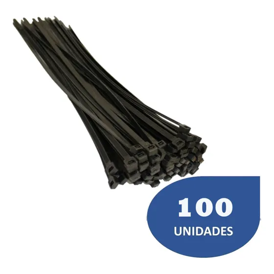 Kit De 100 Tirrap Wireplus 3.6mm X 10cm Nylon Negro