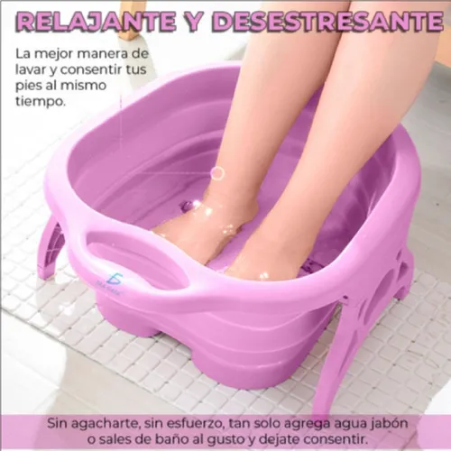 Tina Plegable Portatil Salud Pies Pedicure Spa Belleza Color Violeta