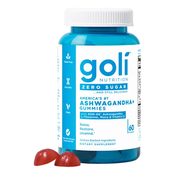 Goli® (cero Azúcar) Ashwagandha Vitamina D Gomitas Relajante Sabor Mixed Berry