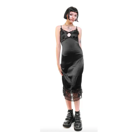 Vestido Lencero Siouxsie Negro Tunnel Vision