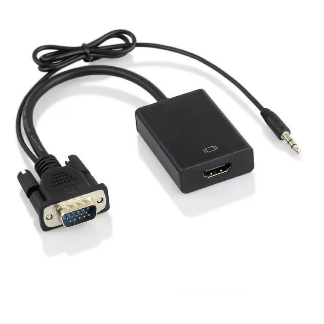 Conversor Vga A Hdmi Con Audio (adaptador Analogo A Digital)