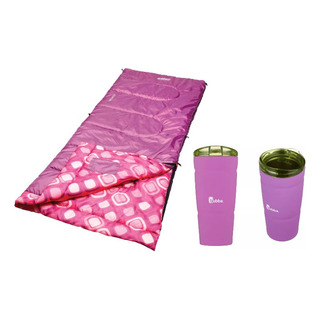 Bolsa De Dormir Juvenil Coleman Rosa Sleeping Bag + 1 Termo Bolsa De Dormir Juvenil Coleman Rosa Sleeping Bag + 1 Termo