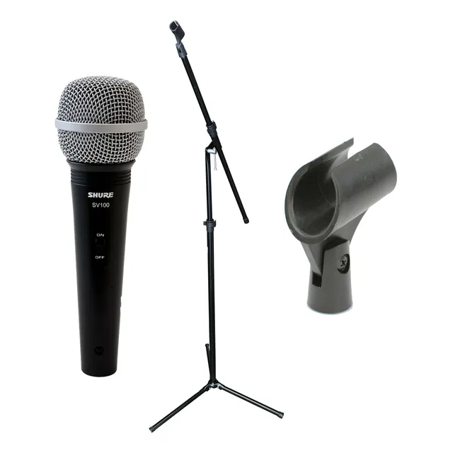 Combo Microfono Profesional Shure Soporte + Cable +pipeta Li