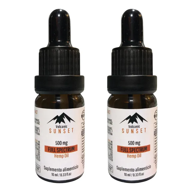 Pack 2x Aceite Medicinal 500 Mg | Sublingual | 10ml | 5%