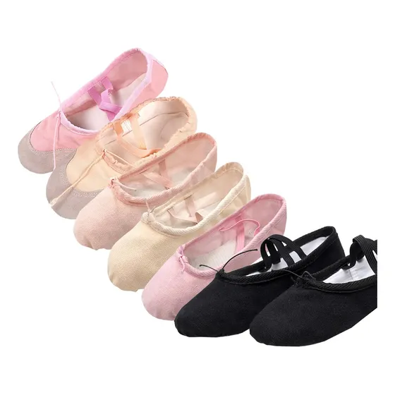 Zapatillas De Ballet Media Punta Para Practicas Uso Diario
