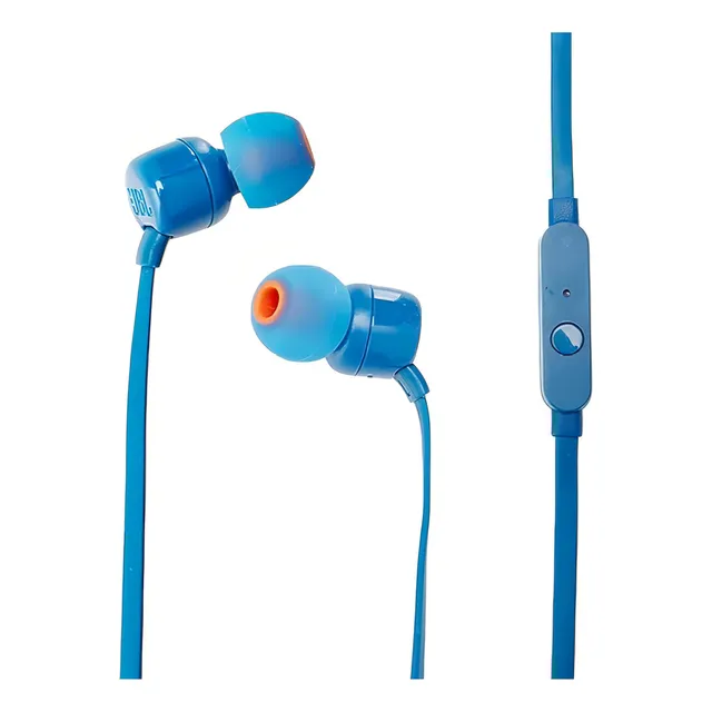 Audifonos Jbl Alámbricos T110 Faciles De Llevar A Todo Lugar Color Negro