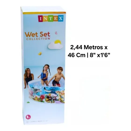 Piscina Rigida Intex Para Niños 2,44 Metros X 46 Cm 