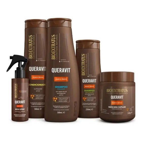 Kit Cauterização Queravit Bio Extratus - Cabelos Danificados