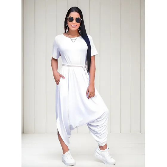 Macacão Saruel Plus Size Revelion Moda Feminina Top