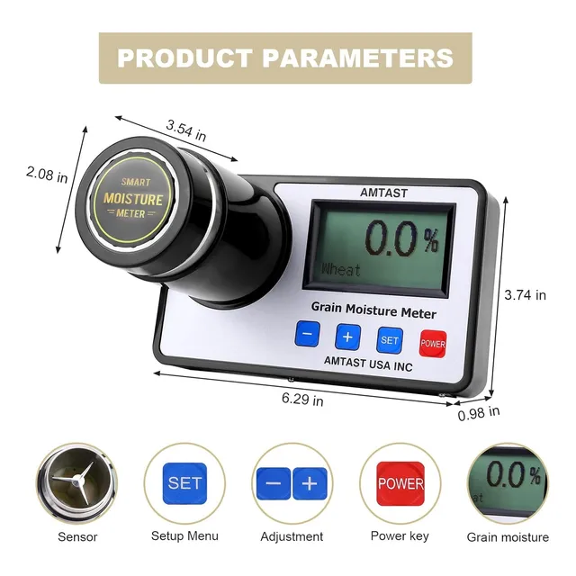 Tester Humedad Amt155 Granos Y Semillas 22 Tipos / Bcv