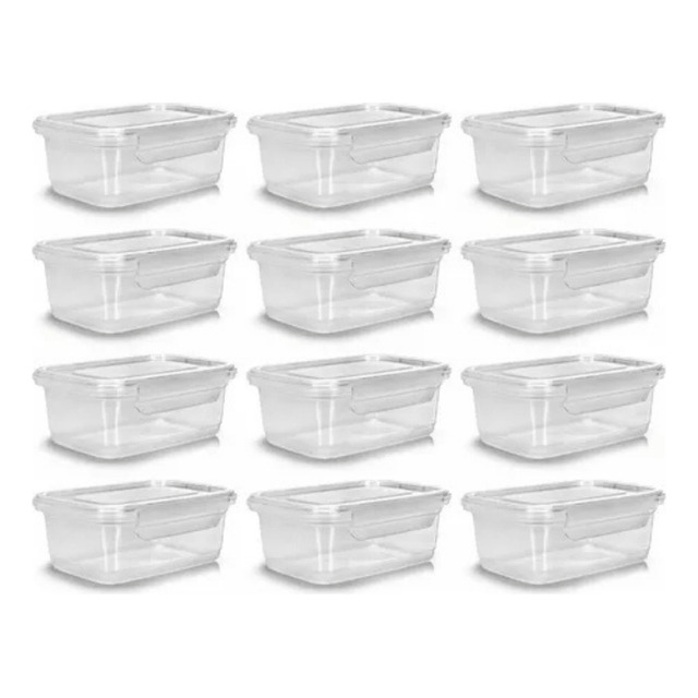 Pote Com Trava Vasilha Erca Plast Micro E Freezer 750ml Reutilizável Cor Transparente Prem... Pote Com Trava Vasilha Erca Plast Micro E Freezer 750ml Reutilizável Cor Transparente Prem...
