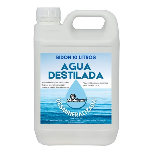 Agua Destilada Bidon 10 Lt