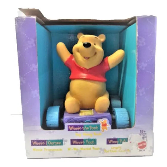 Disney Mattel Winnie The Pooh Oso Arrastre Retro Vintage