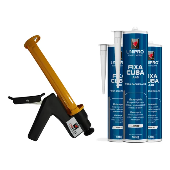 Cola Fixa Cuba 400g Alto Rendimento 3 Unidades Com Aplicador