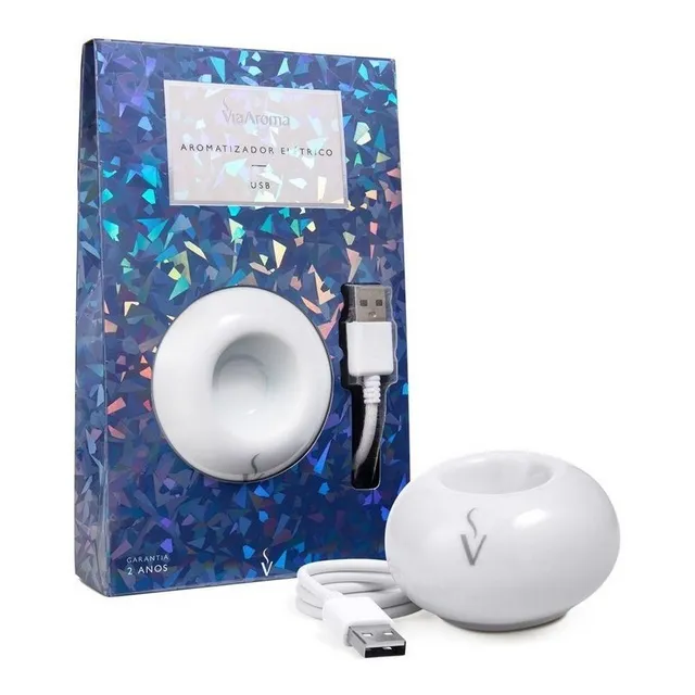 Aromatizador Elétrico Via Aroma Usb Porcelana Original Nfe
