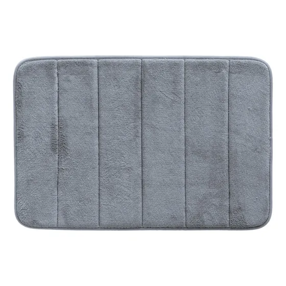 Tapete Banheiro Absorvete Super Soft Anti Derrapante Camesa Cor Cinza Liso