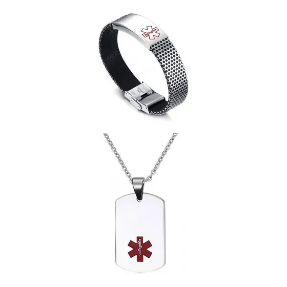 316l Acero Inoxidable De Identificación De Alerta Médica P