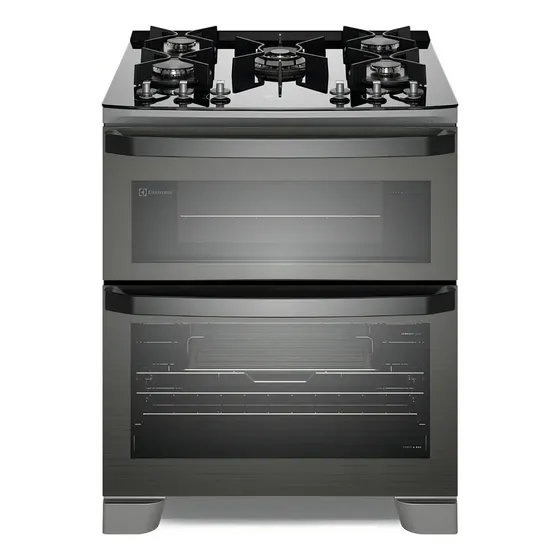 Cocina Electrolux F. Airfryer Doble Horno 5 Hornallas Fe5ad Color Plateado | Cuotas sin interés