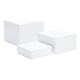 3 Peças Buffet Risers Acrílico Cubo Display Aninhamento 3 Peças Buffet Risers Acrílico Cubo Display Aninhamento
