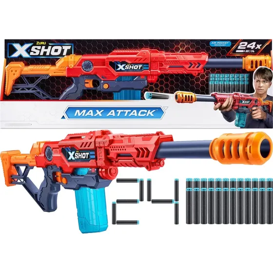 Lanzador Rifle X-shot Lanza Dardos 18 Metros + 24 Dardos