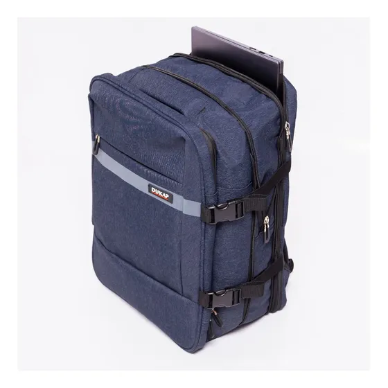 Mochila Dukap Viajera Indigo Azul, Expandible
