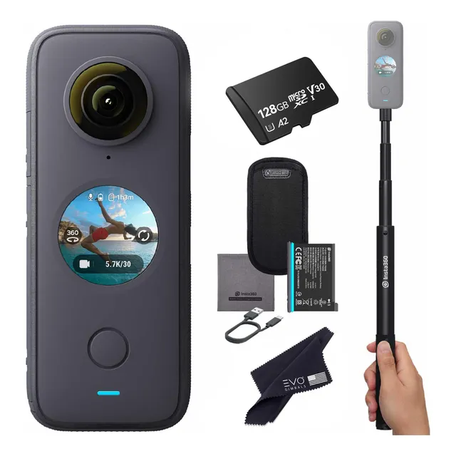 Cámara 360 Insta360 One X2 Con Pantalla Táctil 5.7k30, Vídeo