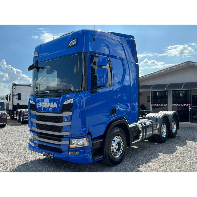 Caminhão Scania R 540 Teto Alto Traçado 2023 Azul R540 